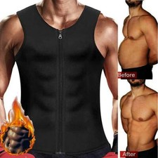 Men's Neoprene Sauna Suit Weight Loss Waist Trainer Vest Workout Fitness Shaper