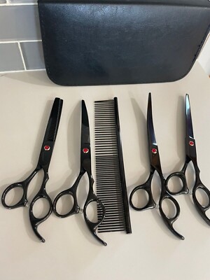 Professional Dog Grooming Scissors 7-inch, 5-Piece Dog Grooming Shears