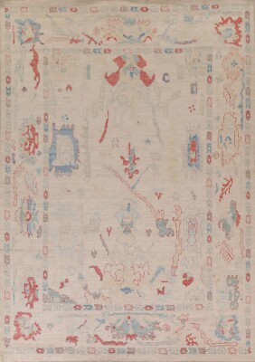 Vegetable Dye Oushak Turkish Oriental Area Rug 8'x10' Room Size Hand-knotted Rug