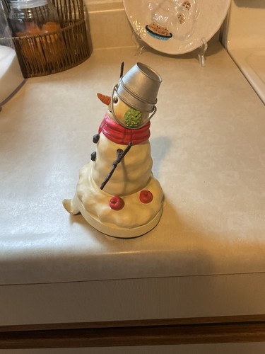 Hallmark Snowman Stocking Hanger Mitford Jan Karon Murphy Bucket On Head - Picture 4 of 5