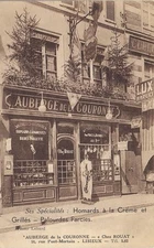 lisieux  18 rue pont-mortain auberge de la couronne "chez rouat"  rare  calvados