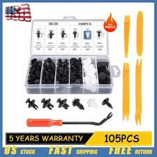 100X Car Body Plastic Trim Retainer Fastener Clips Push Pin Fender Bumper Set