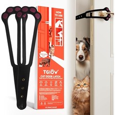 Cat Door Latch 2 Pack, Adjustable Pet to Keep Dog Out of Cat Litter
