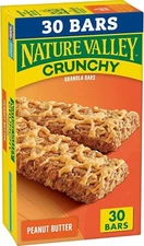 (Free Duty Tax) Nature Valley Crunchy Granola Bars, Peanut Butter, 30 Bars,