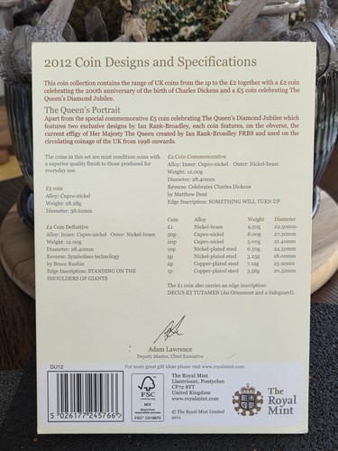 2012 BRILLIANT UNCIRCULATED COIN COLLECTION - UNITED KINGDOM - BU COIN YEAR SET - Picture 6 of 14