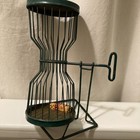 Antique Green Metal Chuck-a-Luck Game Birdcage Sweat Cloth Vintage Dice Chucker — photo 5