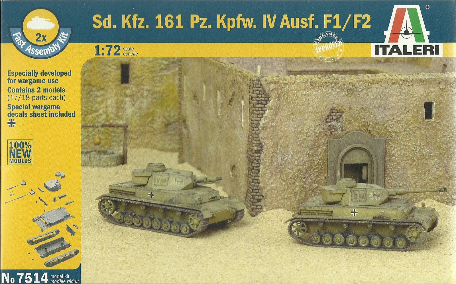 Italeri 1/72 (20mm) Pz Kpfw IV Ausf F1 / Ausf F2 (Fast Assembly)