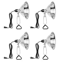 Black Clamp Lamp Light 150-Watt with 8.5 In. Aluminum Reflector No Bulb Include