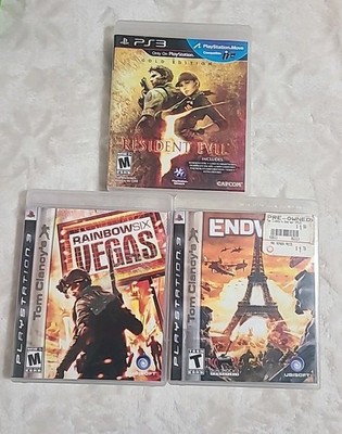 Resident Evil 5 Gold Edition Tom Clancy's Rainbow Six Vegas Endwar PlayStation 3
