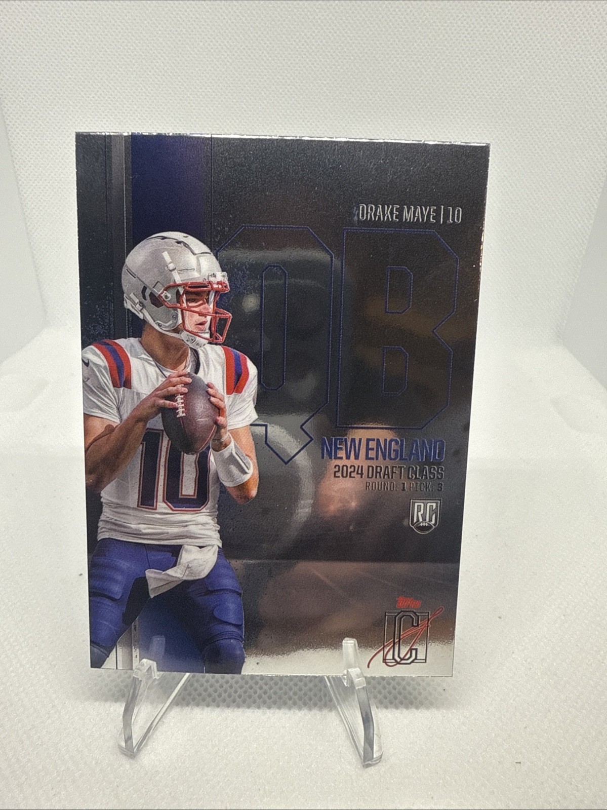 2024 Topps Signature Class Football Drake Maye RC Chrome Variation RCV-92