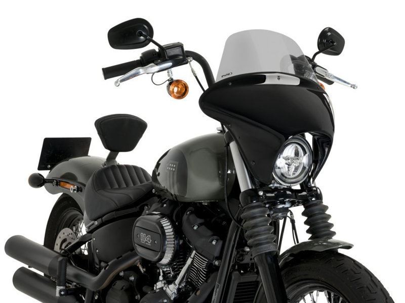 Puig Lgt Smoke Batwing Tour Screen Harley Davidson Softail Street Bob FXBB 21-24