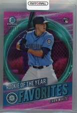 2021 Topps Bowman Chrome Evan White Rookie Favorites Pink /199 Card