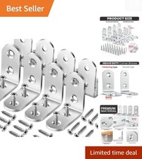 Stainless Steel Corner Brackets - 8 Pack  90 Degree Braces for Strong Support