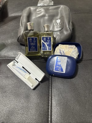 1980s British Airways 1st Class Amenities Floris Toiletries Travel Kit Bag RARE