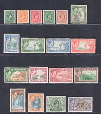 1938-52 JAMAICA - Stanley Gibbons No. 121-133a - Series 18 Values - MNH**