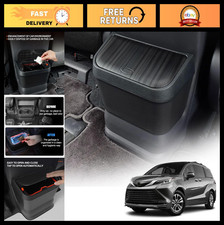 Waterproof Car Trash Can For Toyota Sienna 2021-2025 - Cup Holder Design Black