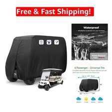 Windproof Waterproof Golf Cart Cover - 138x48x66 for 2/4/6 Passenger Carts