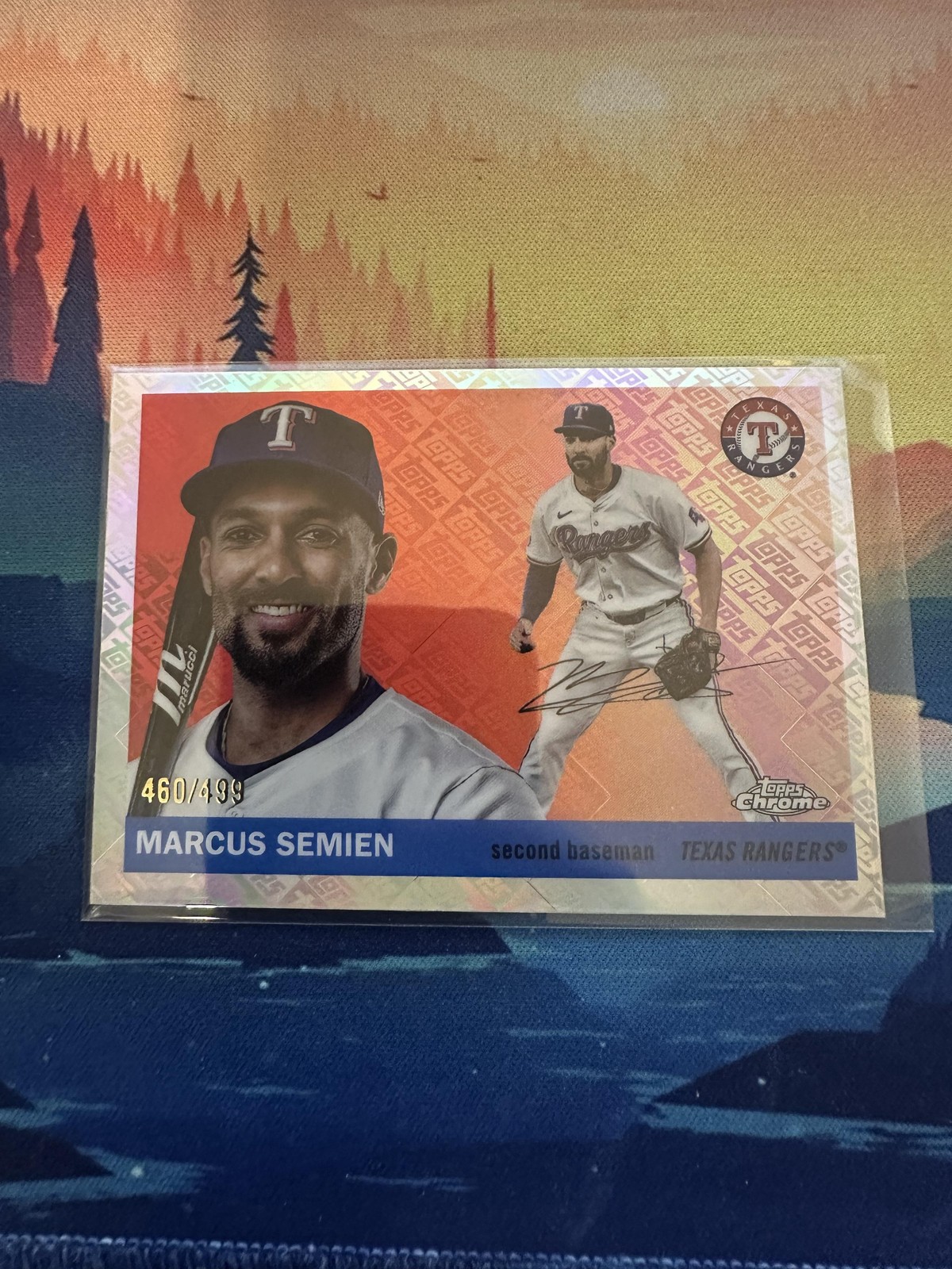 2025 Topps Chrome Platinum #181 Marcus Semien Topps Refractor #/499