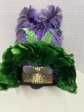 Mardi Gras/Masquerade Feather Sequin Mask Pre-Owned