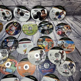 Xbox Video Games Lot Of 60 - Untested / 1 Xbox Brand Cd Holder Some Cases.