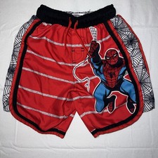 Spiderman Swimming Trunks Size 5T Marvel Comics Swim Shorts