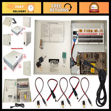 16 Channel 12V DC CCTV Power Supply Box for Security Cameras 18 DC Male Pigtai