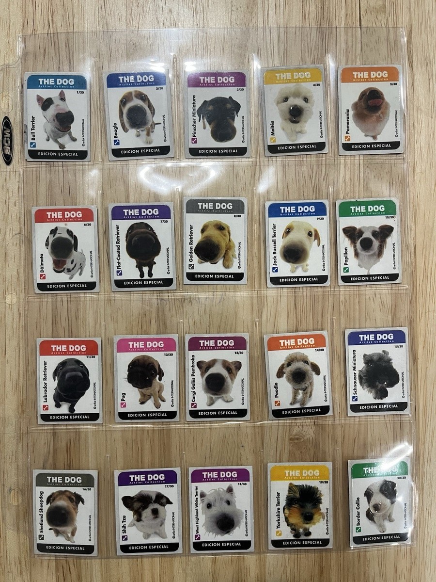 THE DOG ARTIST COLLECTION STICKER SET 60 TOTAL - GAMESA MEXICO