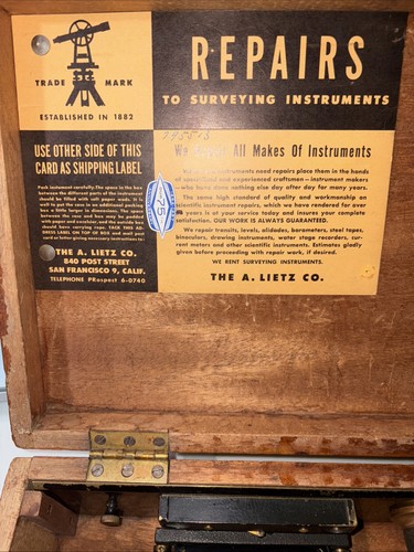 Vintage A. Lietz Surveyor. - 第 13/19 張圖片