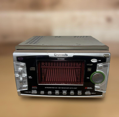 Panasonic CQ-VX3200 2DIN CD MD Car Stereo Head Unit Rare Vintage