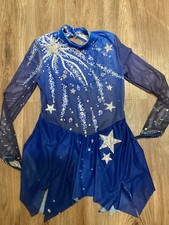 ice skating dress girls size 10 shades of blue with stars