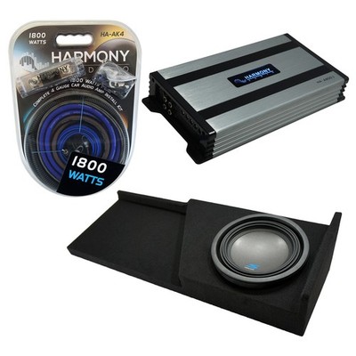 Fit 07-13 Chevy Silverado Ext Cab Alpine S-W10D4 Single 10 Sub Box HA-A800.1 Amp