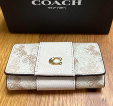 COACH Very popular 6 ring key case Hose and Carriage Print choke new Japan