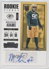 2017 Contenders Rookie Ticket/Rookie Ticket Variation Montravius Adams Auto 1h1