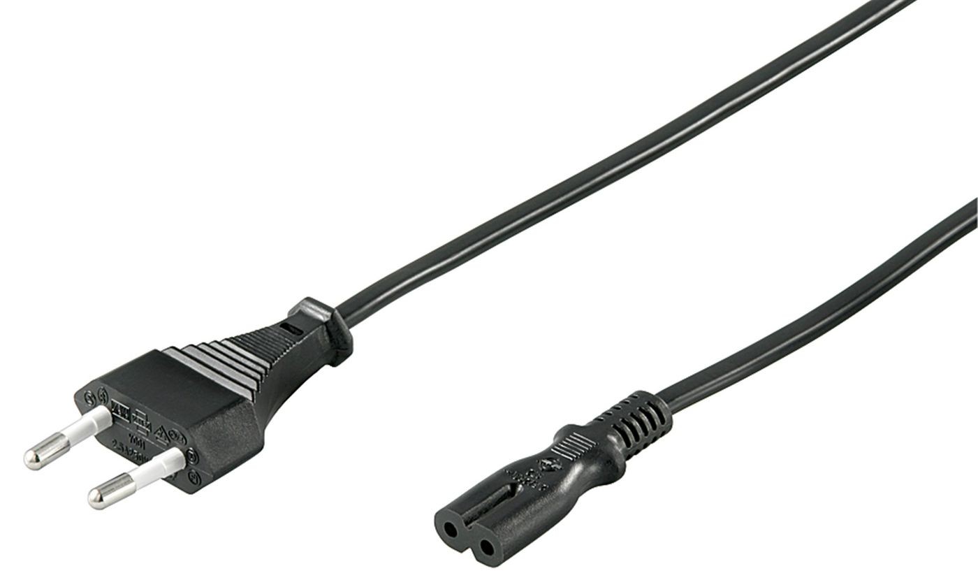 MicroConnect PE030712 Power Cable – 1.2m Black CEE7/16 to C7 Coupler