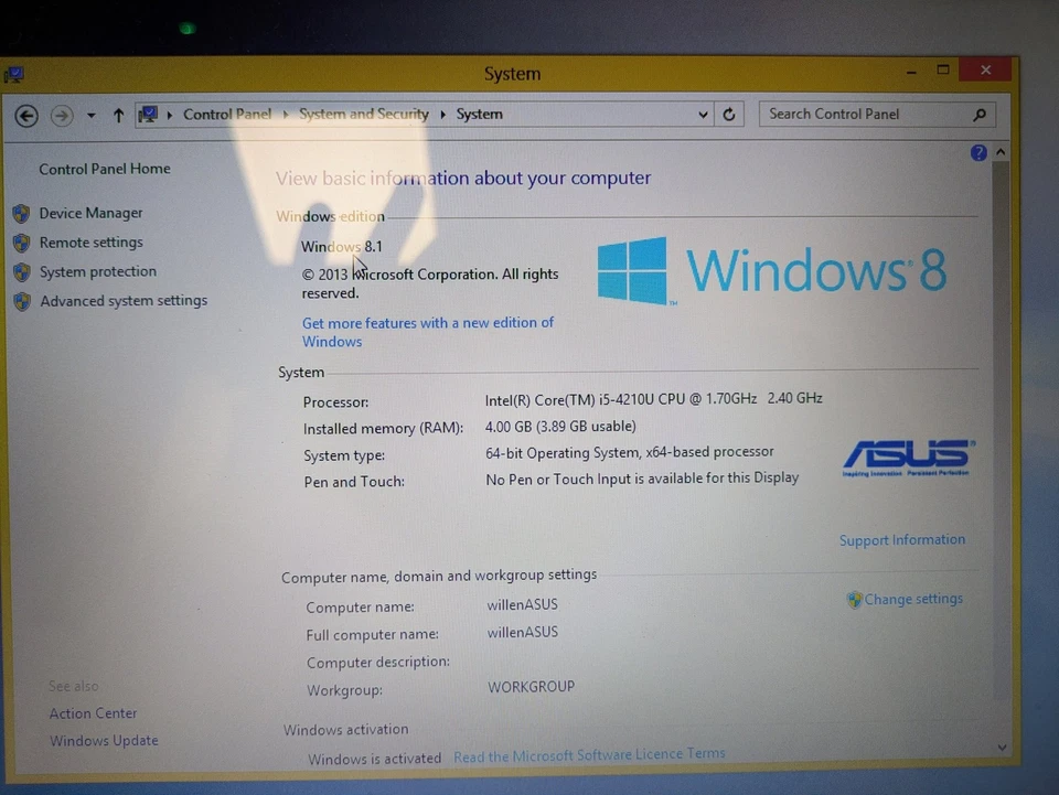 ASUS X555L Laptop i5 4210U 4GB RAM 930GB HDD Windows 8.1 15.6" Black - Image 3 of 4