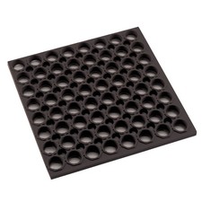 Winco RBMH35K 3 ft x 5 ft AntiFatigue Black Rubber Floor Mat