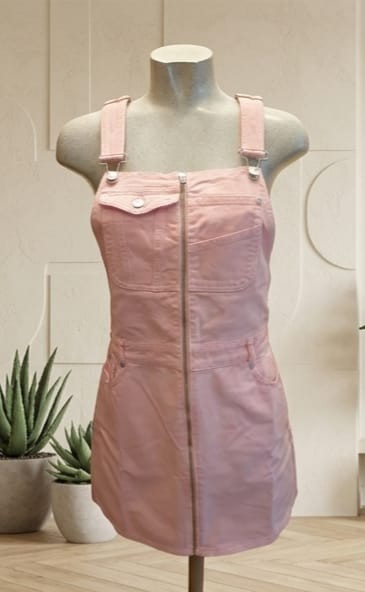 MOSCHINO JEANS – Abito Salopette in Denim Rosa | Condizioni Impeccabili...