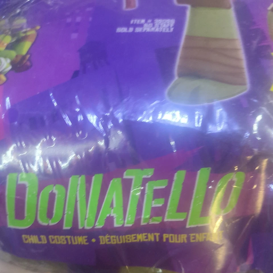 Halloween Teenage Mutant Ninja Turtles Donatello Med New Hard Plastic Mask - Image 3 of 4