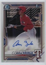 2021 Bowman Draft Chrome Pick Refractor 135/499 Aaron Zavala #CDA-AZ Auto 2s2