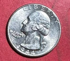 1944 Choice Uncirculated US Washington SILVER Quarter! Old US Coin!
