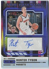 Hunter Tyson 2023-24 Recon True Potential Blue TPS-TYS /75 Auto Denver Nuggets