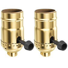 UL Listed 3-Way Lamp Socket Replacement, E26 Standard Threaded Base Light Socket
