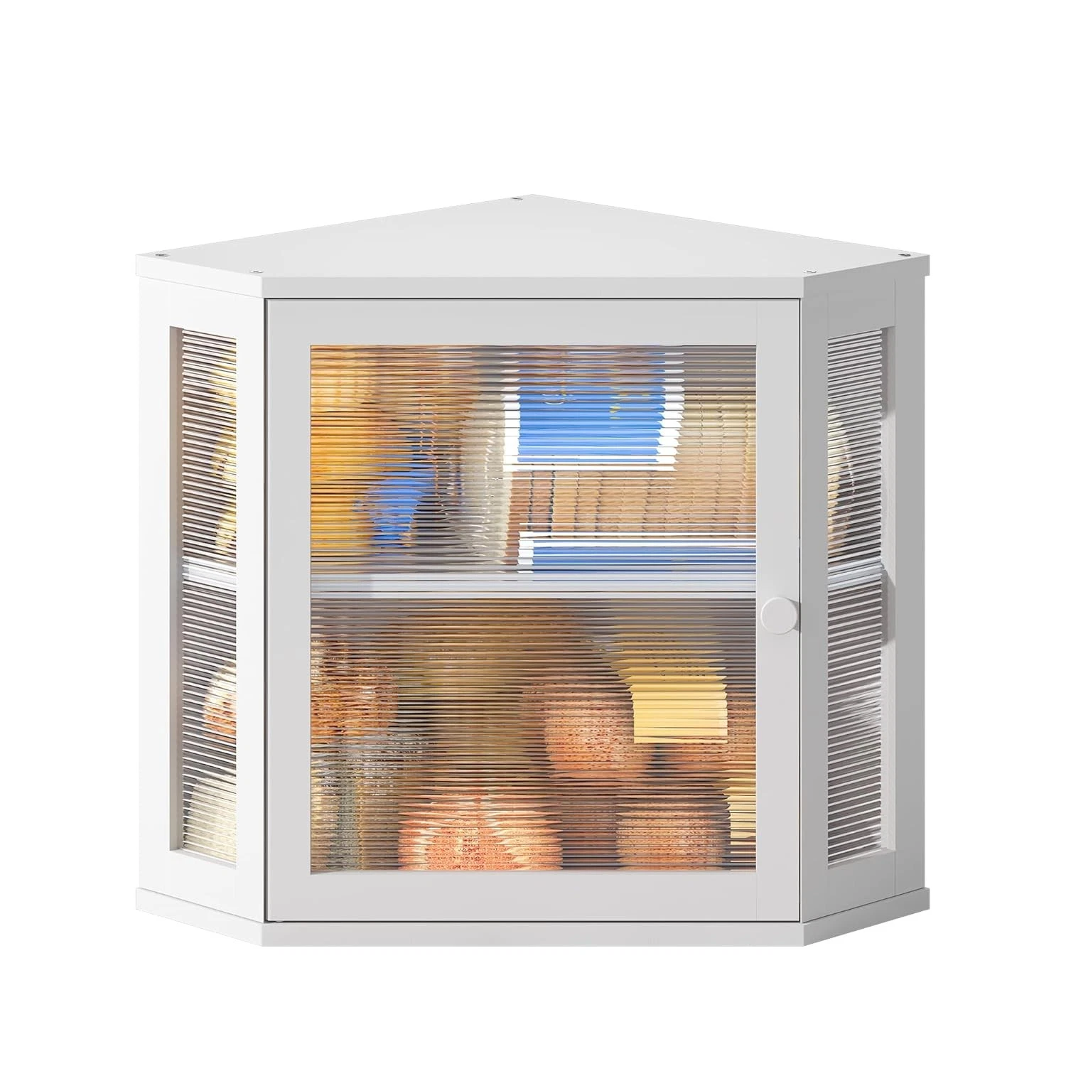 Corner Bread Box Bamboo Wooden Double Layer Kitchen Countertop Bread Bin Storage