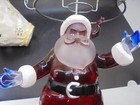 Christmas Santa Tea Light Lamp w/ Tin Shade — photo 7