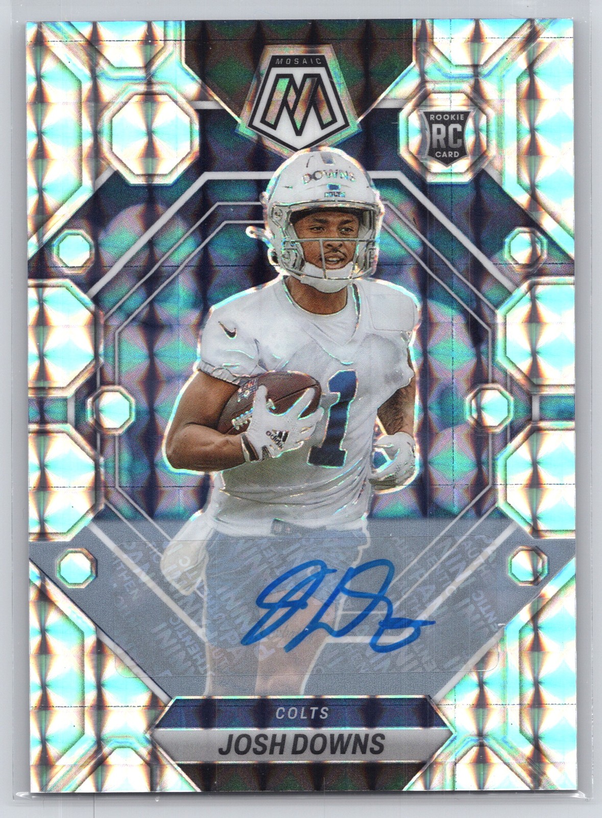 2023 Panini Mosaic #339 Josh Downs Rookie Autographs Mosaic