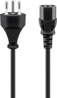 Goobay 93617 Netzanschlusskabel Schweiz, 2 M, Schwarz, 2 M - Schweiz-Stecker (Ty