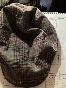 Black and White Plaid Flat Cap One Size Fits Most Adjustable Vintage Newsboy Hat
