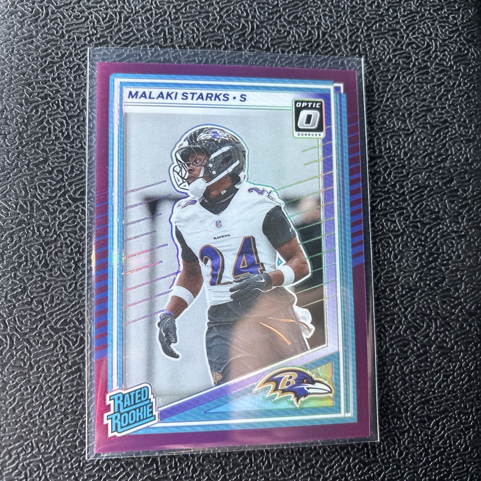 2025 Panini Donruss Malaki Starks Optic Preview Rated Rookie Purple Prizm RC /50