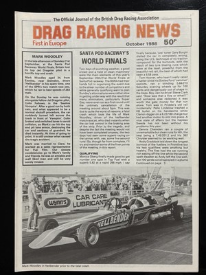 Drag Racing News 1986 October  ( First In Europe )