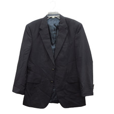 Jos. A. Bank Men Blazer Size 42L Black 100 Wool Single Breasted and Vent Notch